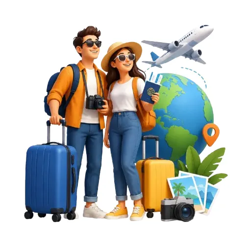 Traveler with approved visa